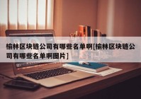 榆林区块链公司有哪些名单啊[榆林区块链公司有哪些名单啊图片]