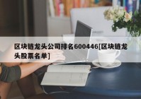 区块链龙头公司排名600446[区块链龙头股票名单]